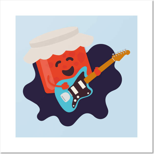 Jam Play Electric Guitar | Gift Ideas | Music Puns Wall Art by Fluffy-Vectors